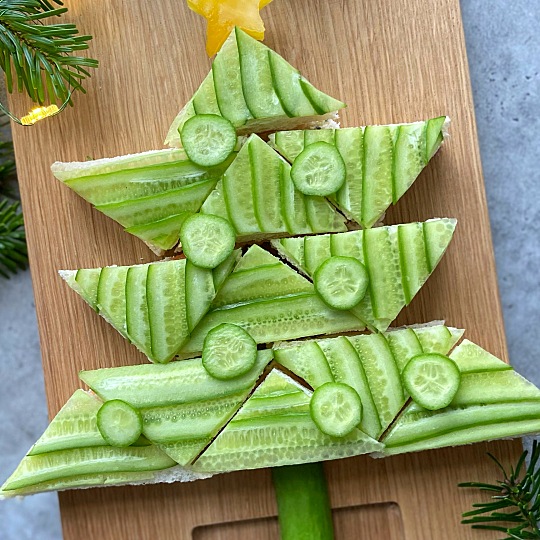 Image of Christmas Tree Sandwiches