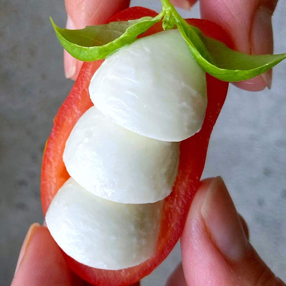 Image of Caprese Peas in a Pod