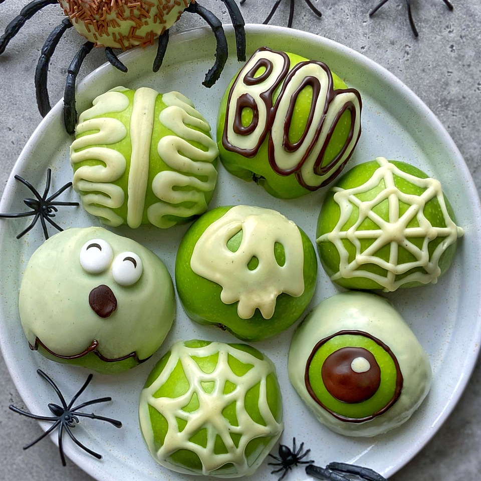 Image of Halloween Chocolate Green Apples