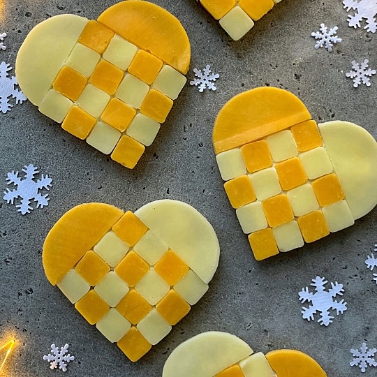 Image of Cheese Braided Hearts