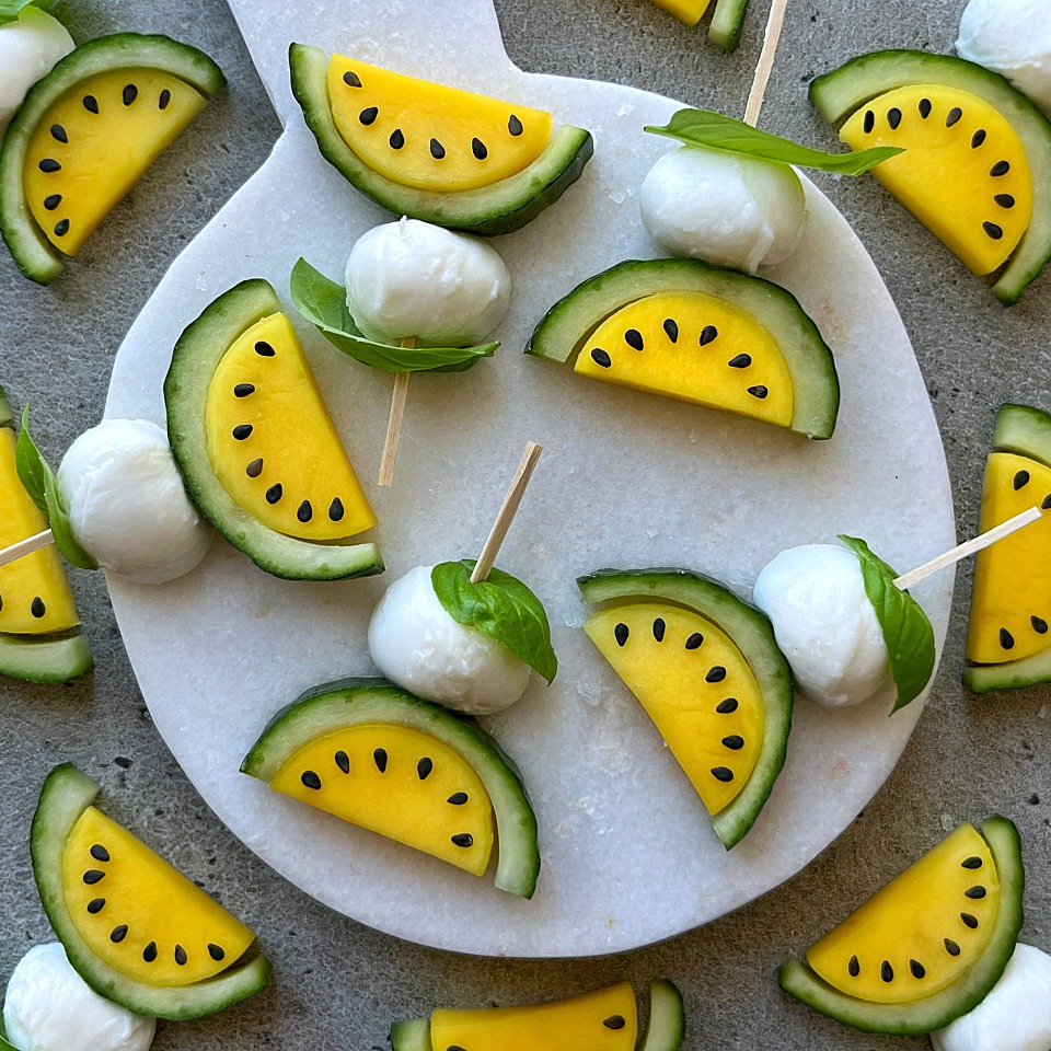 Image of Mango & Mozzarella Ball Skewers