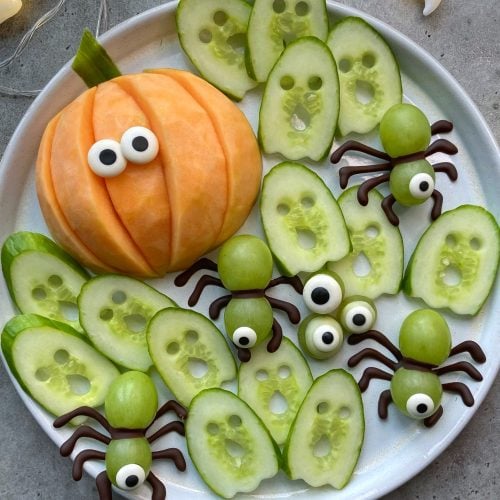 Halloween Fruit Tray (with a Not-So-Hidden Veggie)